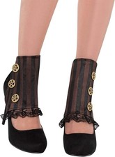 Women s Steampunk Spats - One Size, Black/Brown - 2 Pcs.