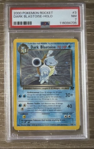 Pokémon PSA 7 Dark Blastoise 3/82 Team Rocket Holo