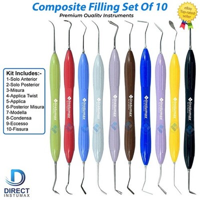Dental Composite Restorative Filling Instruments with Silicone Handle INSTUMAX  