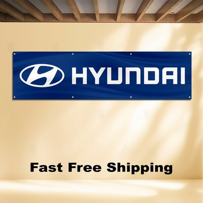 #ad HYUNDAI 2#x27;X8#x27; BANNER FLAG $17.86