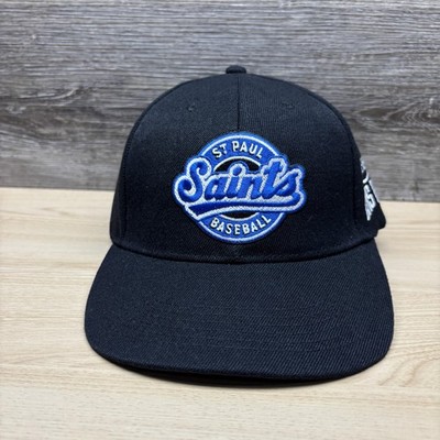 St Paul Saints Hat Cap Strap Back Mens Black Blue MILB Baseball CHS Field
