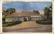 Skowhegan, Maine ME Club House, Lakewood Tichnor 1938 Antique Vintage Postcard