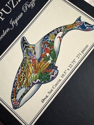 Liberty Puzzles ORCA By Sue Coccia 271 pc Wooden Jigsaw Puzzle Complete