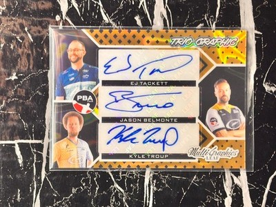 2025 Leaf Eclectic Trio-Graphic EJ Tackett Jason Belmonte Troup Gold Auto #d 1/1