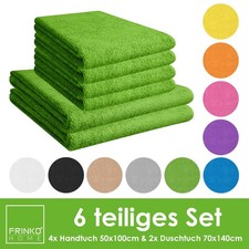 Handtücher Handtuch Duschtücher Duschtuch Set Frottee 100% Baumwolle 6 tlg