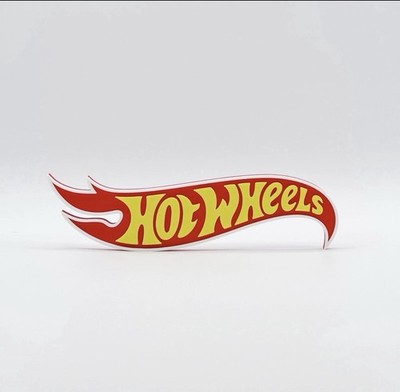Hotwheels Logo Sign Display | 3D Wall Desk Shelf Art Wall Decor
