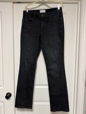 Lafayette 148, Womens black wash straight leg jeans, Size 12 31 