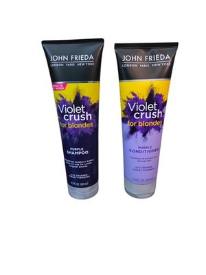 John Frieda Violet Crush Purple Shampoo & Conditioner 8.3oz/tubes, NEW W/O BOX 