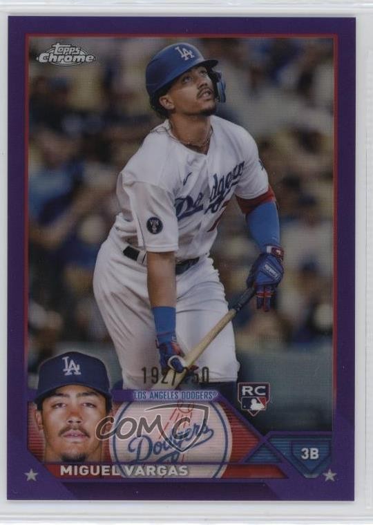 2023 Topps Chrome Purple Refractor 192/250 Miguel Vargas #161 13c1