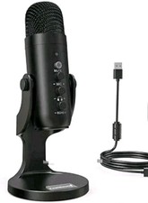 zealsound USB Microphone Noise Reduction Condenser Podcast Mic for PC, Phone