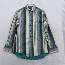 Vintage Wrangler Brushpopper Shirt Mens 15.5-34 M Cowboy Rodeo Ranch Western