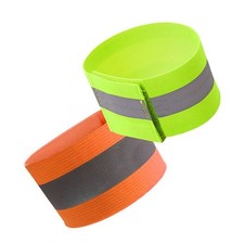 4 Pcs Running Reflective Gear Walking High Visibility Arm Bands Cycling