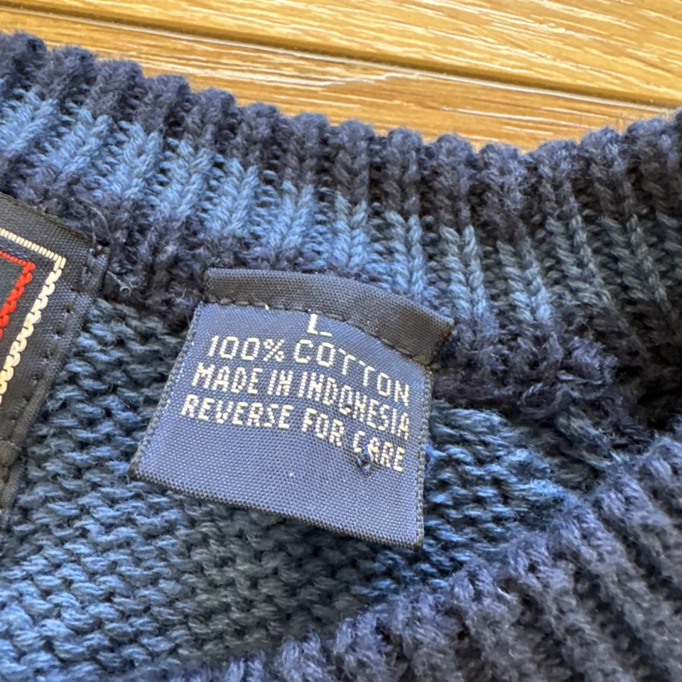 Suéter de Golf De Colección Para Hombres L Hathaway Mano Intarsia Tejido Algodón AOP Preppy Años 80 Foto 4 de 4