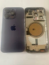 OEM Genuine Apple iPhone 14 Pro rear back glass Housing chassis purple ( A )