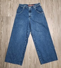 JNCO Jeans 85 Red Crown Wide-Leg Men's 30 X 28.5 Blue 90s Y2K VTG Baggy