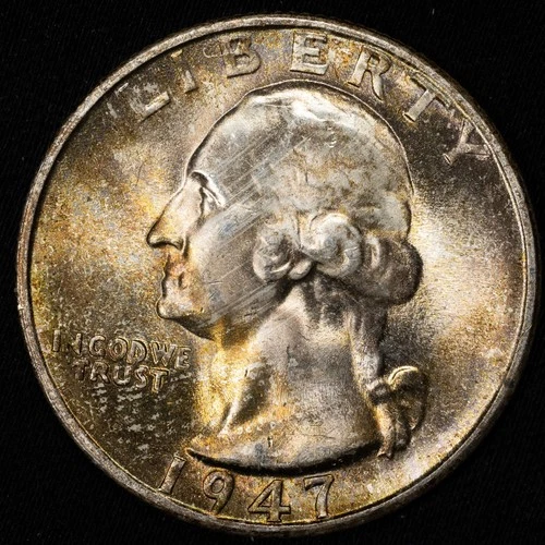 1947-S Washington Silver Quarter - San Francisco Mint - Choice Uncirculated BU+