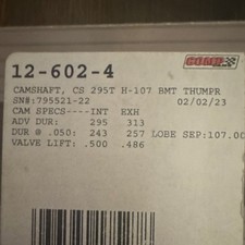 Sbc Big Mutha Thumper Camshaft Sbc Big Mutha Thumper Camshaft