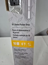 Legrand 6 ft. L 10 outlets Power Strip Silver