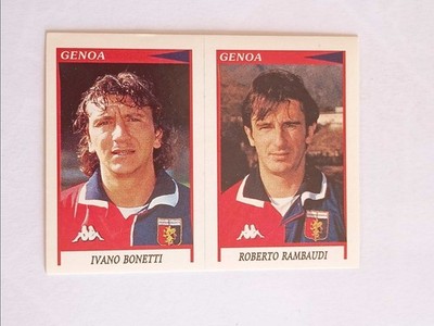 FIGURINE FOOTBALLERS PANINI 1998/99 NUMBER 508 BONETTI/RAMBAUDI GENOA