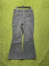 American Eagle Corduroy Pants Womens 12 Regular Super High Rise Flare Button Fly