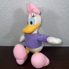 Disney Daisy Duck Plush Purple Top Pink Shoes/Bow 8  EUC