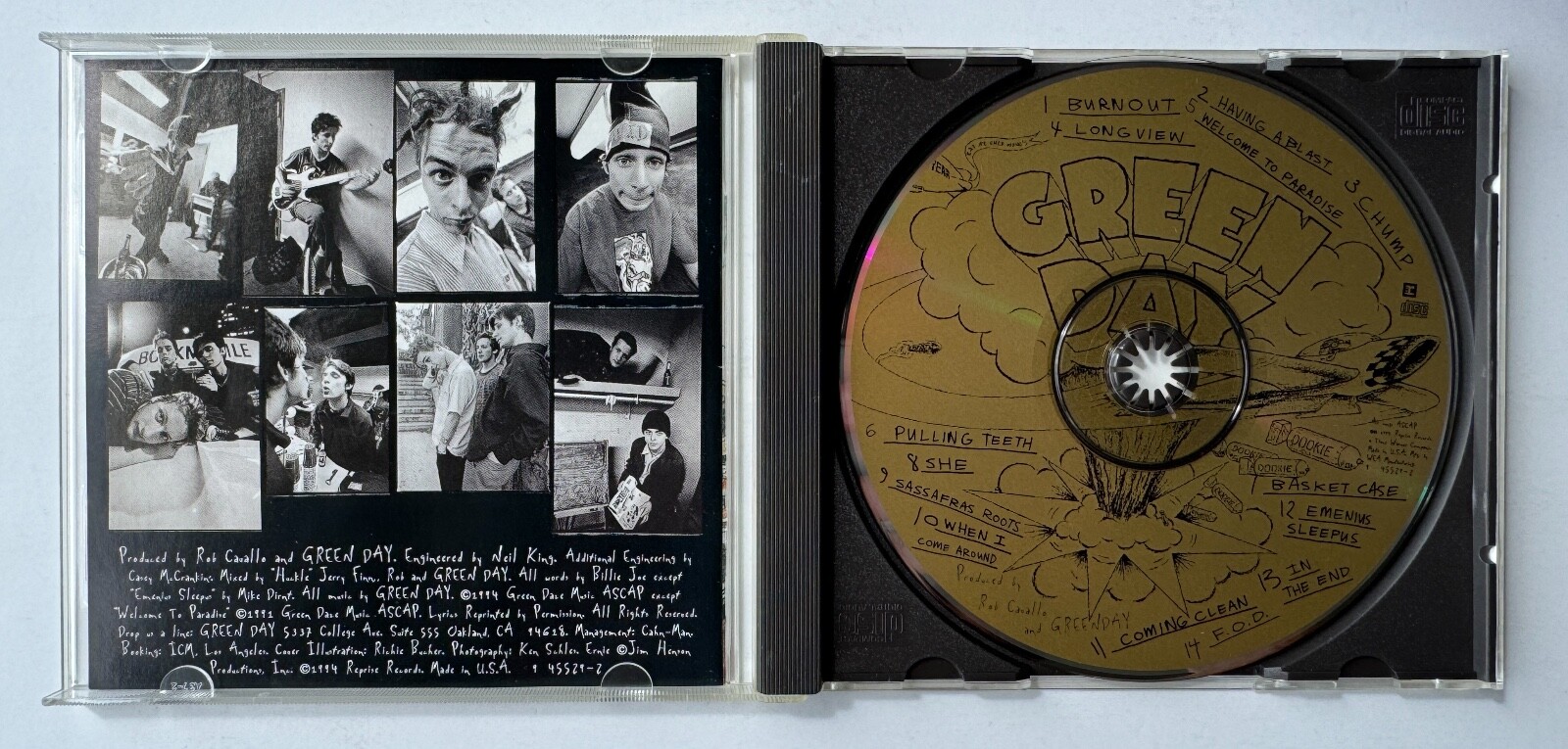 Green Day Dookie 1994 CD Longview to Paradise When I Come