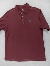 Tommy Bahama Signature MARLIN Supima Cotton S/S Polo Shirt Men's Medium Berry