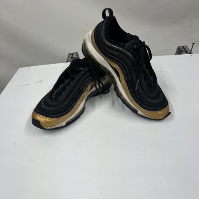 Nike Air Max 97 GS Black Metallic Gold Sneakers Shoes Youth Great  Condition