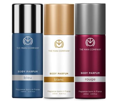 The Man Company Blanc, Bleu, Rouge Body Perfume 120ml Each Pack Of 3