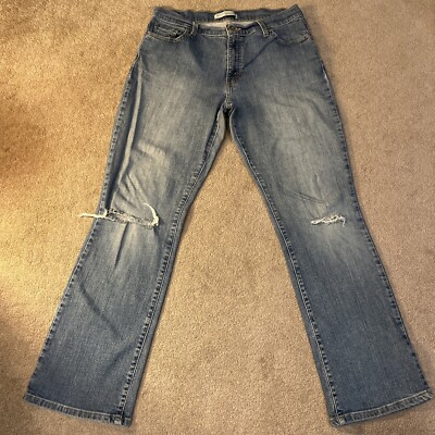 Levis Womens Denim Blue Jeans 550 Size 12 Relaxed Boot Cut Medium Wash