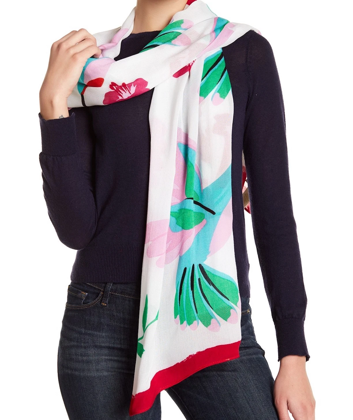 Kate Spade New York Scarf Hummingbird Viscose New
