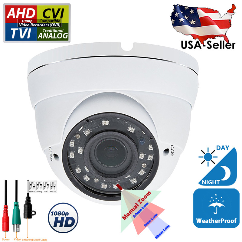 Cctv Security Dome Camera 1080p Tvi Ahd Cvi Analog Outdoor