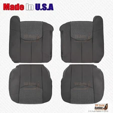 2002 Chevy Avalanche Front Driver Passenger Cloth Replacement Seat Cover Dk Gray