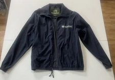 Weatherproof Garment Company Men's Navy Blue Zip-Up Jacket Medium Farm Plan