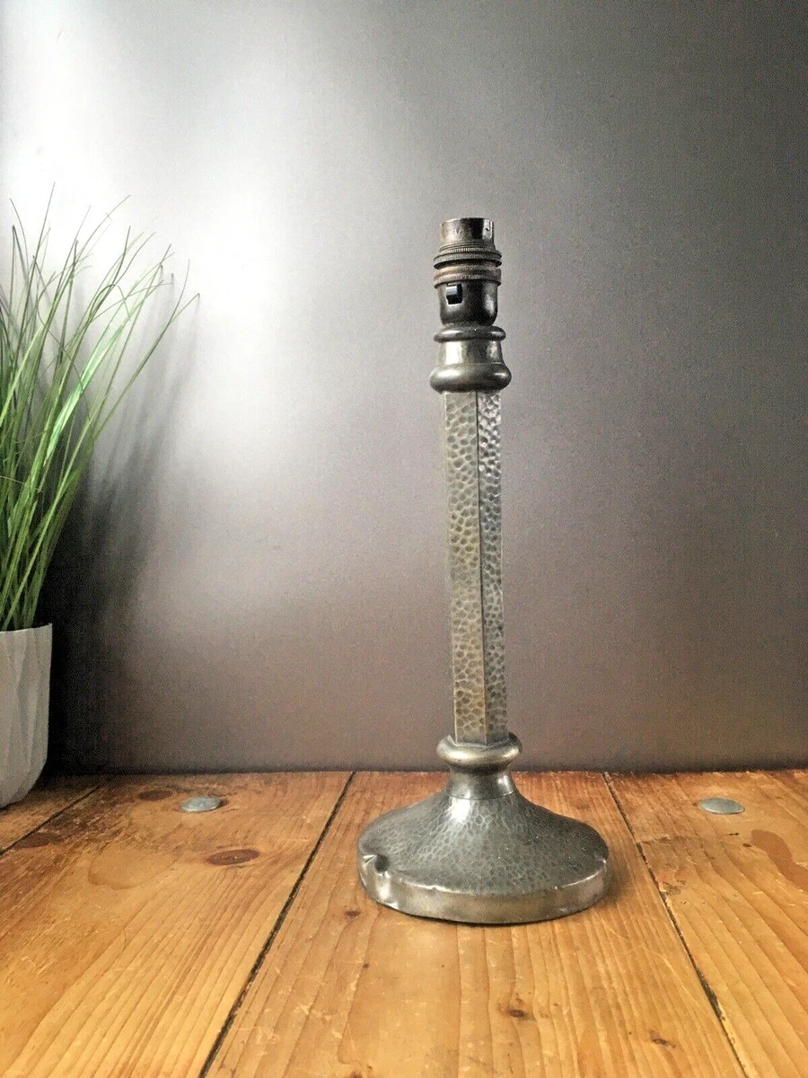 Pewter candlestick lamp deals