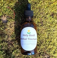 HOLY BASIL Tincture, Tulsi, Adaptogen Combat Disease Balance Hormones