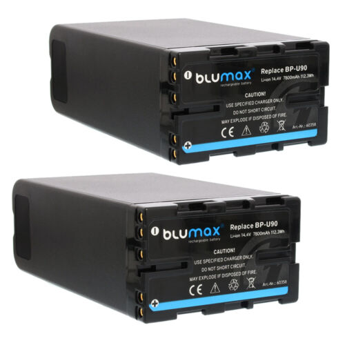2x Batería Blumax para Sony BP-U90 BP-U30 BP-U60 BP-U95 7800 mAh (14,4V) - Imagen 1 de 6