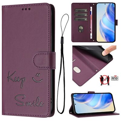 Flip Happy Leather Wallet Cover Case For 17 16 15 14 13 12 11 Pro Max 16E XR