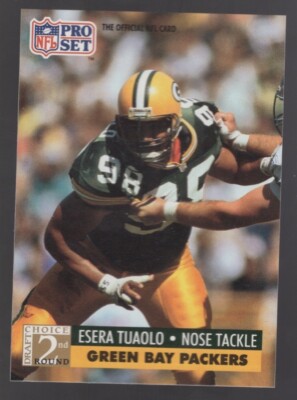 1991 Esera Tuaolo Pro Set Football Rookie RC 2nd Round Draft Choice Green Bay