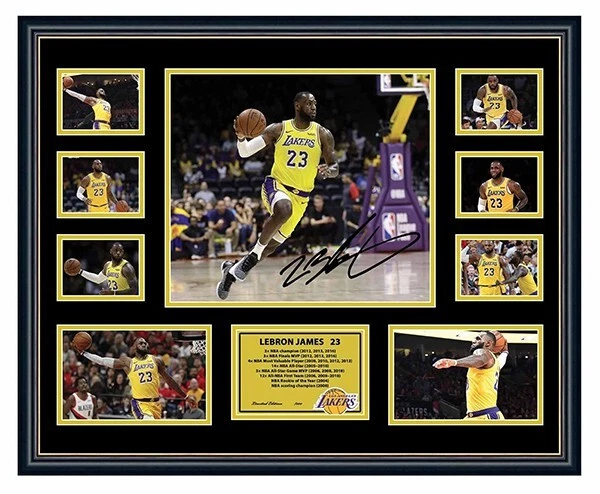 LEBRON JAMES LA LAKERS SIGNED PHOTO LIMITED EDITION FRAMED MEMORABILIA - image 2 of 4