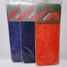 1970  s Vintage Knee Hi Stockings 100 Nylon Red Blue Lot of 3 