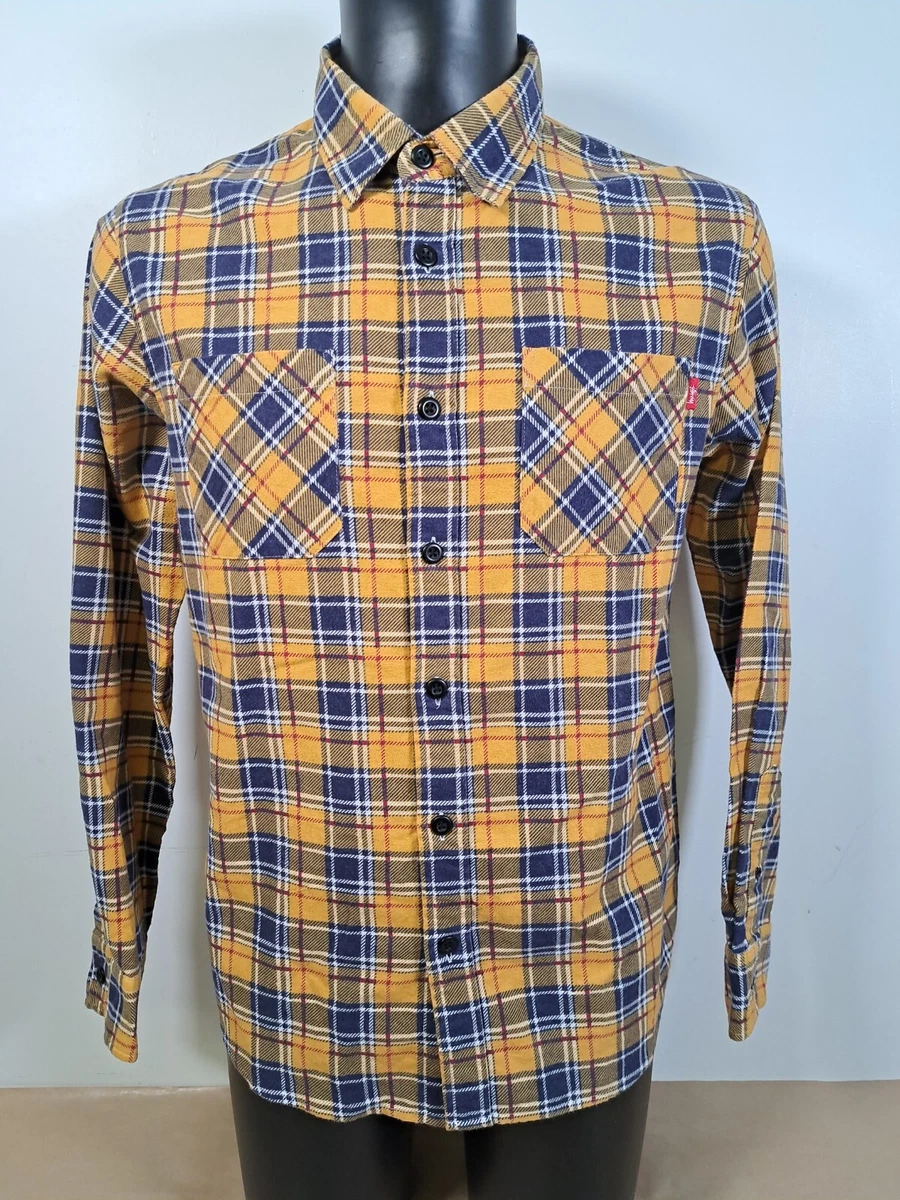 yellow blue check shirt