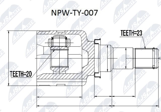 NTY NPW-TY-007 Joint Kit, drive shaft for TOYOTA