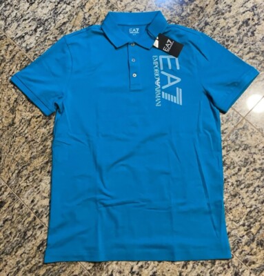 EMPORIO ARMANI $95 Polo Shirt EA7 Logo AUTHENTIC NEW Size M-3XL