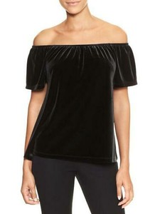 black velvet off shoulder blouse