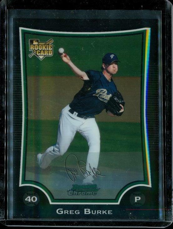 2009 Baseball Trading Card TOPPS Bowman Chrome #103 GREG BURKE San