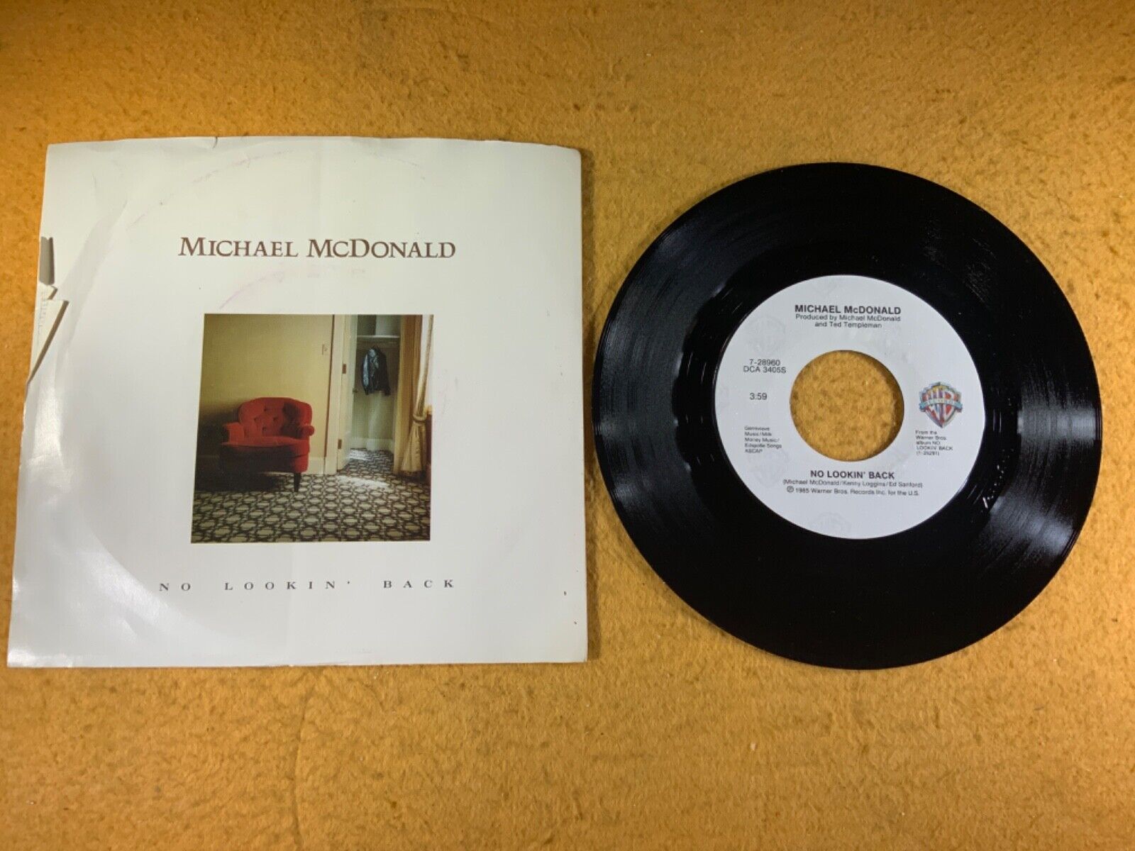 Z4-1 MICHAEL McDONALD No Looking Back / Don’t Let Me Down - 1985 - 7-28960 