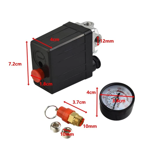 Heavy Duty 175 PSI 240V Air Compressor Pressure Switch Control Valve NEW 4 Port - Picture 8 of 14