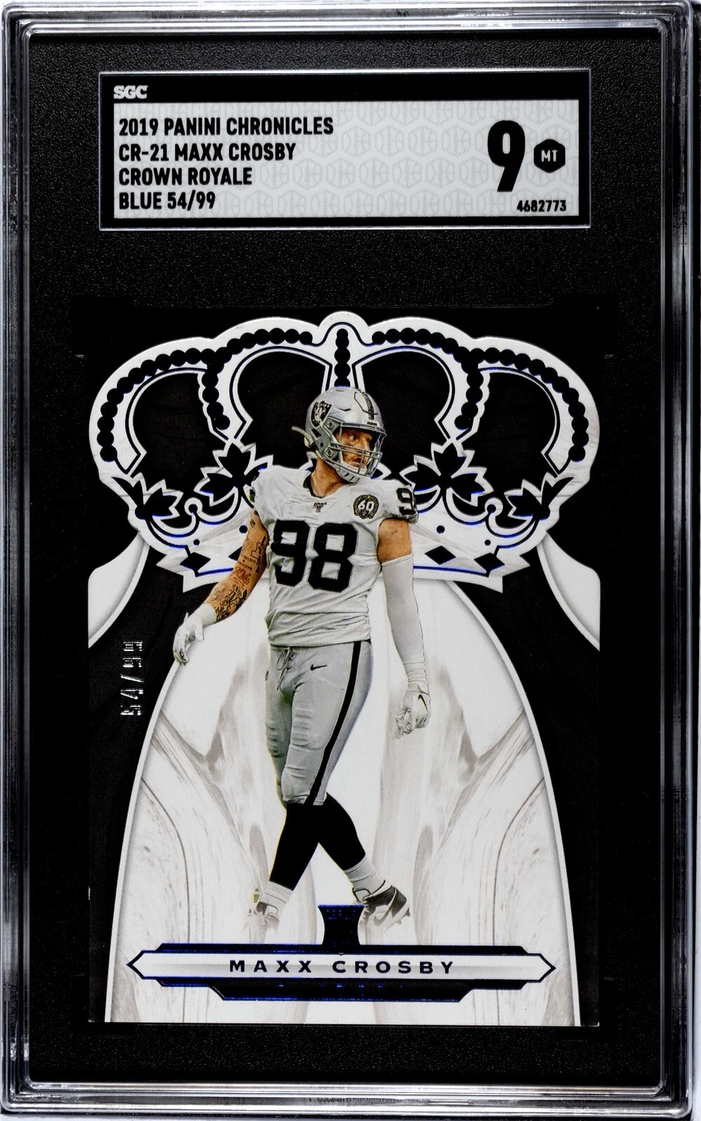 Maxx Crosby Panini Chronicles Crown Royale #CR21 Blue