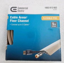 Commercial Electric 5 Foot Cable Armor Floor Channel Flexible PVC Ivory